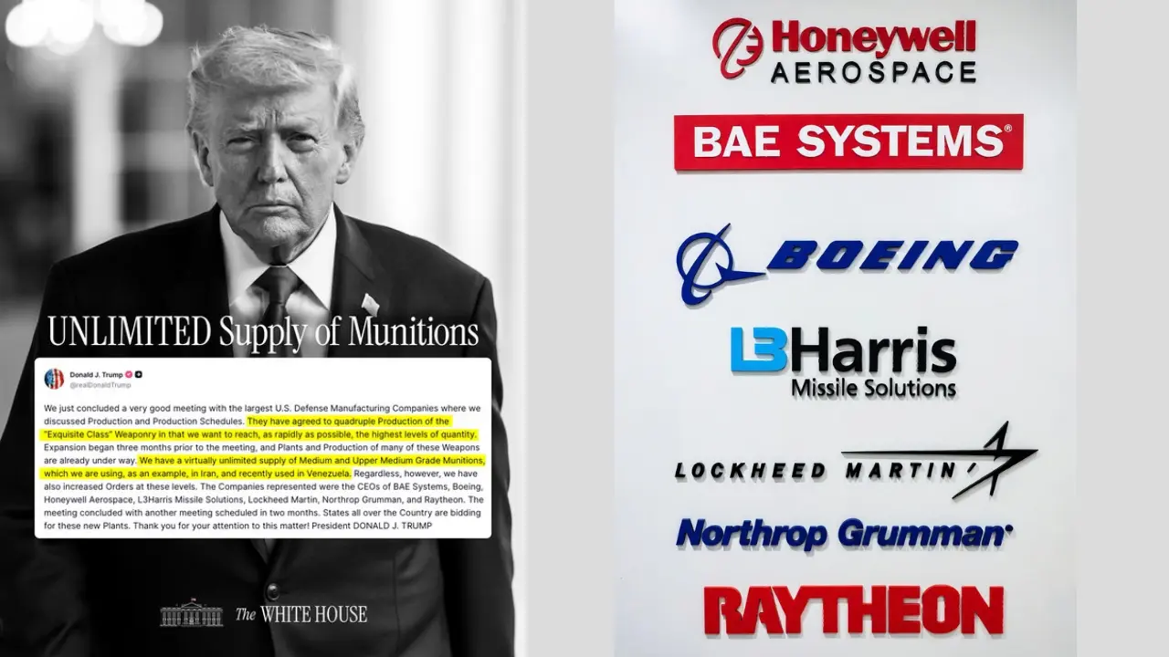 トランプ大統領が軍産複合体の自己利益・都合の甘い経営者達と会議で喝を入れた！